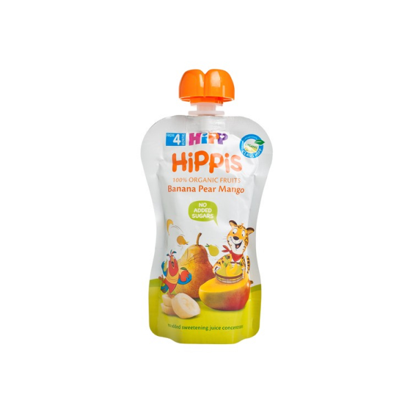 Хипп FOR KIDS Хипп пюре фруктовое банан,груша и манго 100г 8523