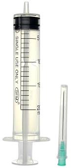 Шприц MEDICAL SUPPLIES Syringe 20ml 3-component 21G