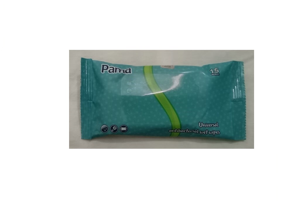 Пама СРЕДСТВА ПО УХОДУ Пама влажные салфетки antibacterial (бирюзовый) 15шт