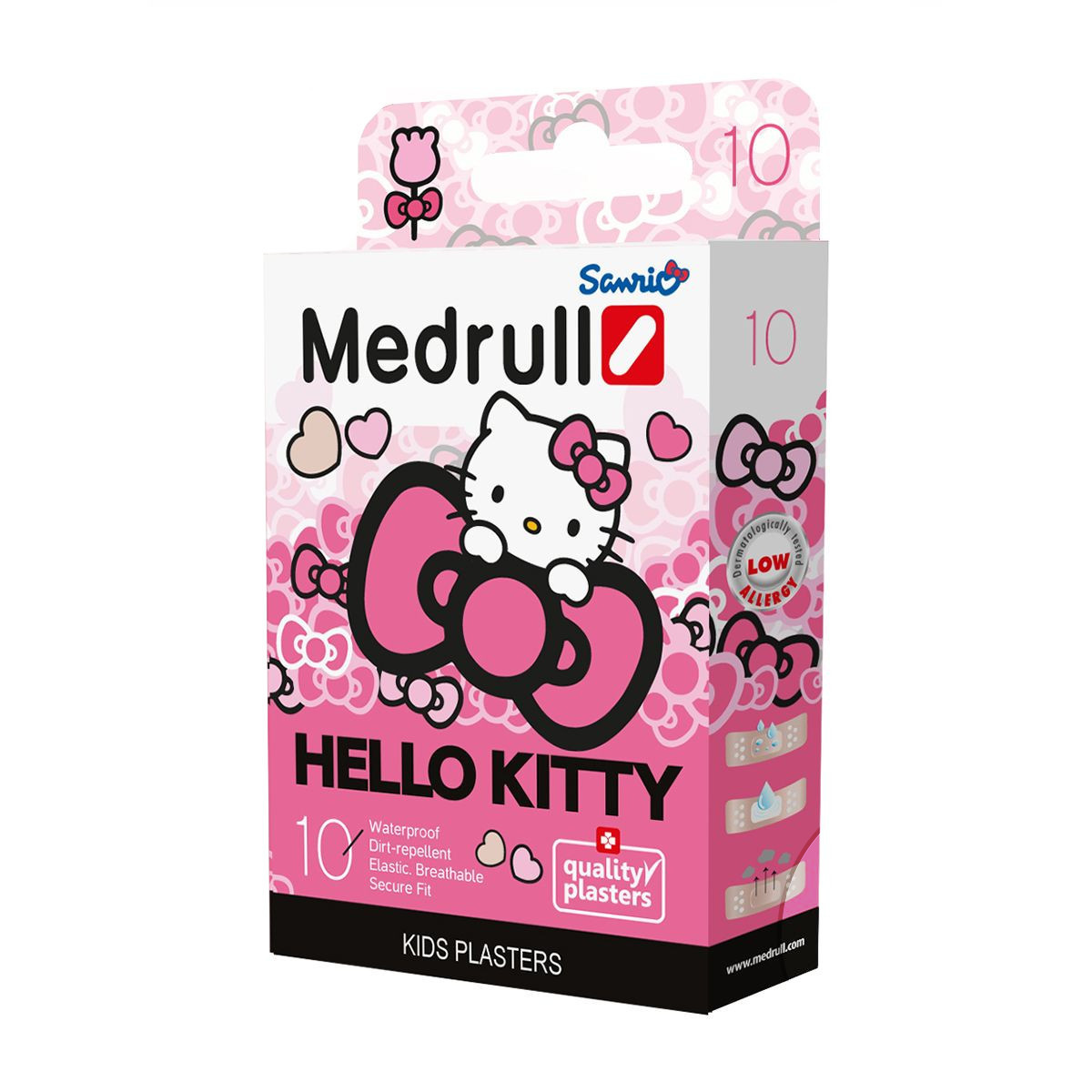 Лейкопластырь MEDICAL SUPPLIES Bactericidal adhesive plaster for children Hello Kitty N10*