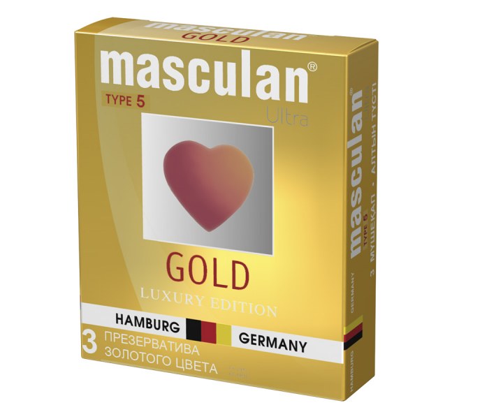 Маскулан MEDICAL SUPPLIES Masculan Condom Gold N3