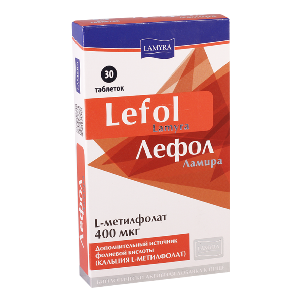 Лефол MEDICINES Lefol Lamira 400mcg tablets x 30