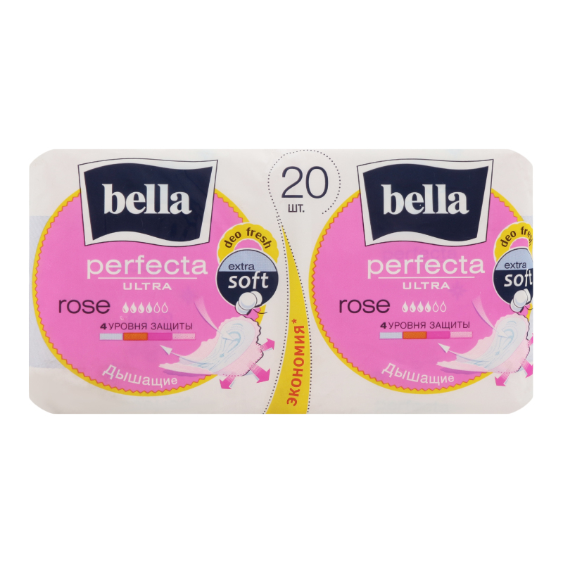 Белла ԽՆԱՄՔԻ ՄԻՋՈՑՆԵՐ «Белла» NEW Perfecta ultra Rose deo fresh միջադիրներ 2x10հտ