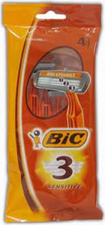 Биг CARE PRODUCTS BIC Sensitive 3 Shaving blade disposable (aloe vera) N4