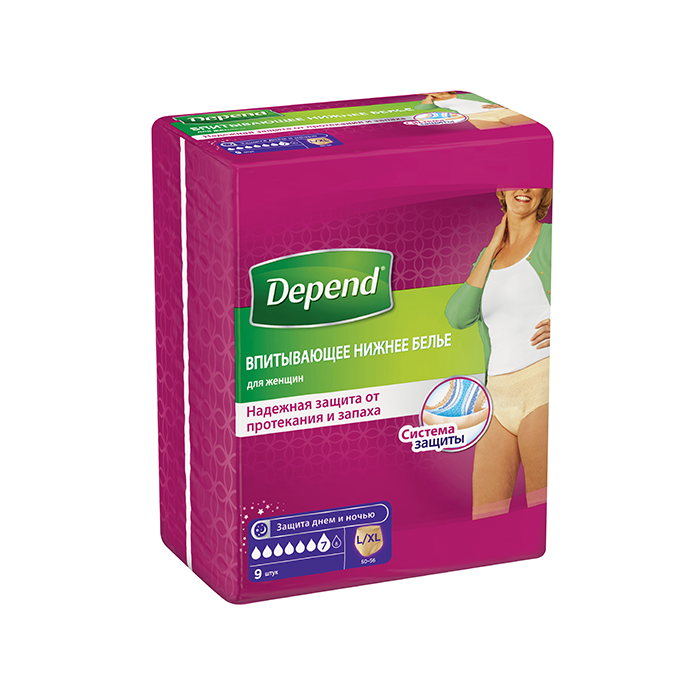 Депенд. CARE PRODUCTS Depend. underwear for women L /XL 9pcs