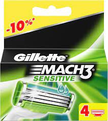 Жиллетт CARE PRODUCTS Spare gilet tips mach 3 sensitive 4pcs