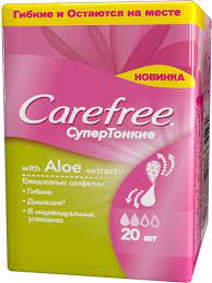 Кейфри CARE PRODUCTS Carefree super thin daily aloe pads 20pcs