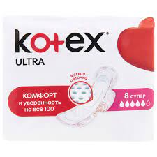 Котекс CARE PRODUCTS Kotex pads Ultra thin super dry, 8pcs