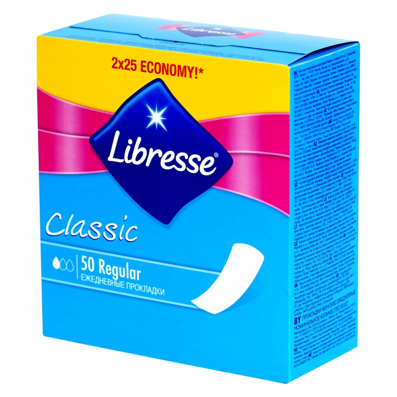 Либресс CARE PRODUCTS Libresse daily classic regular pads 50pcs