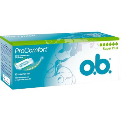 О.Би. ԽՆԱՄՔԻ ՄԻՋՈՑՆԵՐ O.B. Procomfort Super+ հիգիենիկ տամպոններ x 16