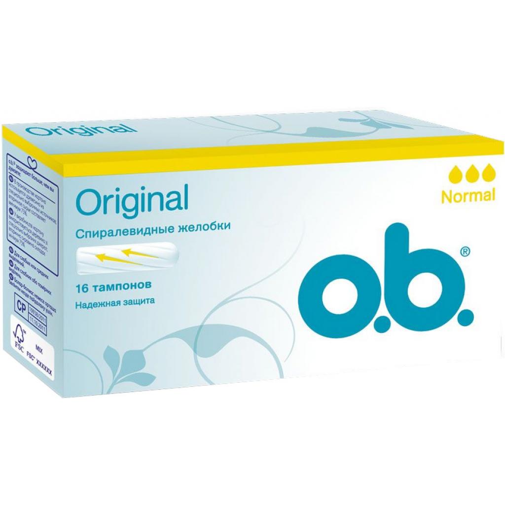 О.Би. CARE PRODUCTS O.b. hygienic tampons original normal N16