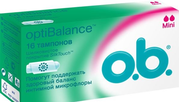 О.Би. СРЕДСТВА ПО УХОДУ O.B. Opti Balance Mini гигиенические тампоны x 16
