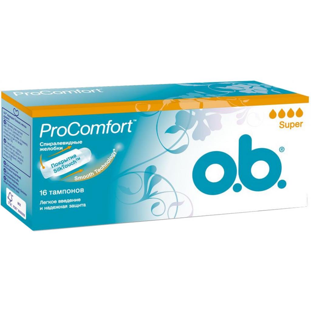 О.Би. CARE PRODUCTS O.b. hygiene tampons Procomfort super N16