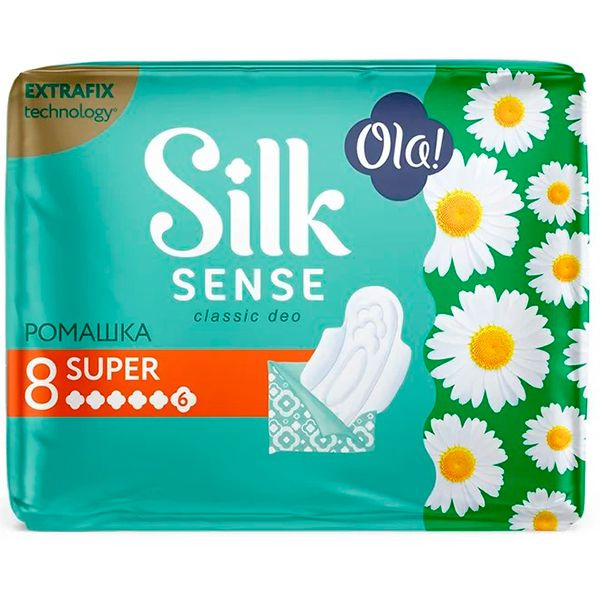 Ола CARE PRODUCTS Ола silk sense прокладки ромашка супер 8шт 00091