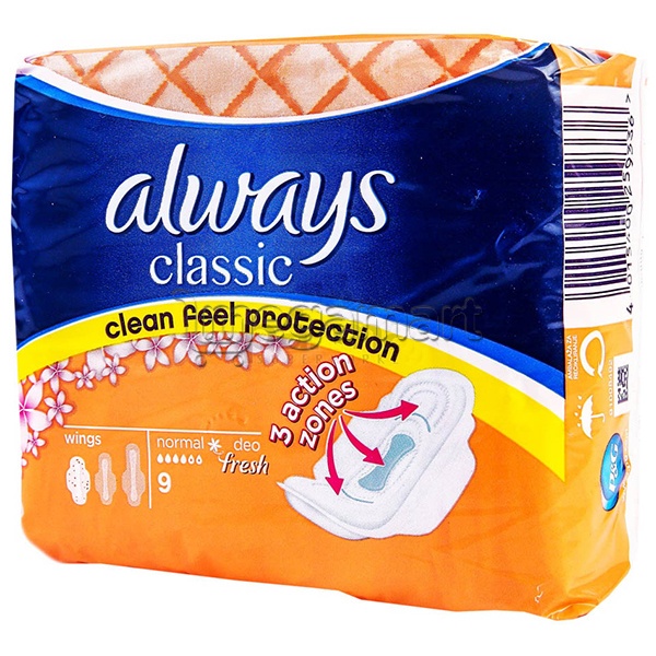 Олвейс CARE PRODUCTS Always pads classic fresh, 9pcs