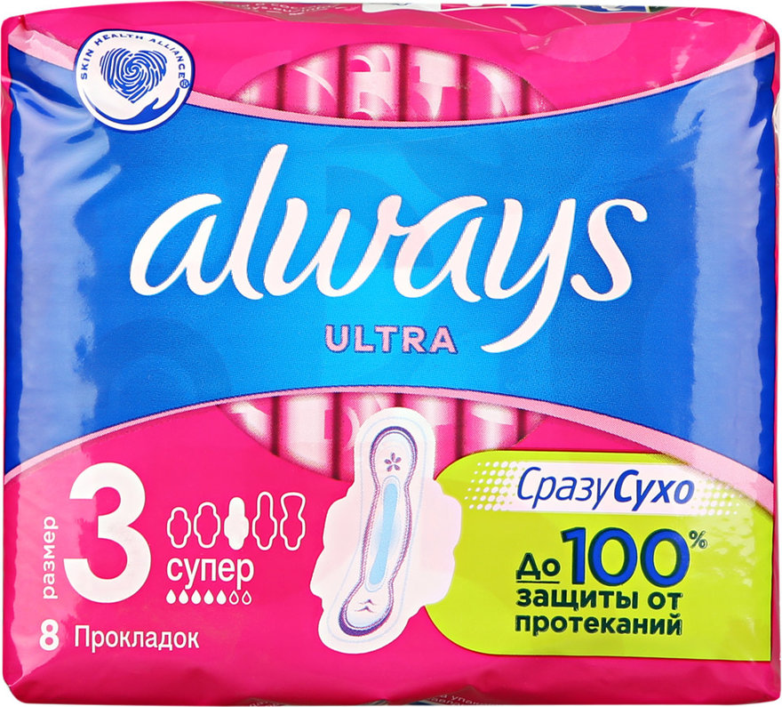 Олвейс CARE PRODUCTS Always pads ultra super, 8pcs