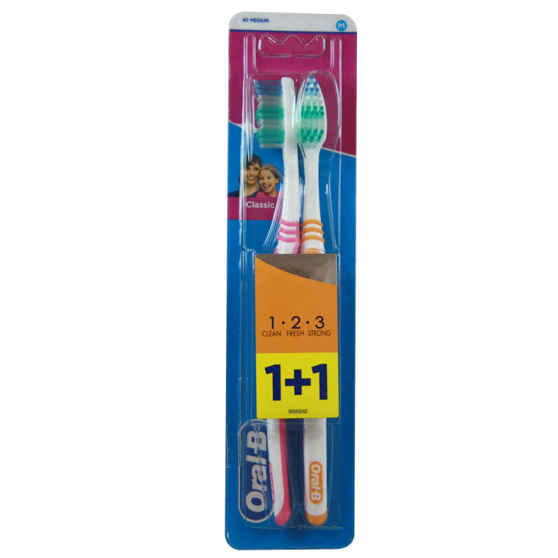 Орал CARE PRODUCTS Oral B toothbrush 1+1classic 40 medium