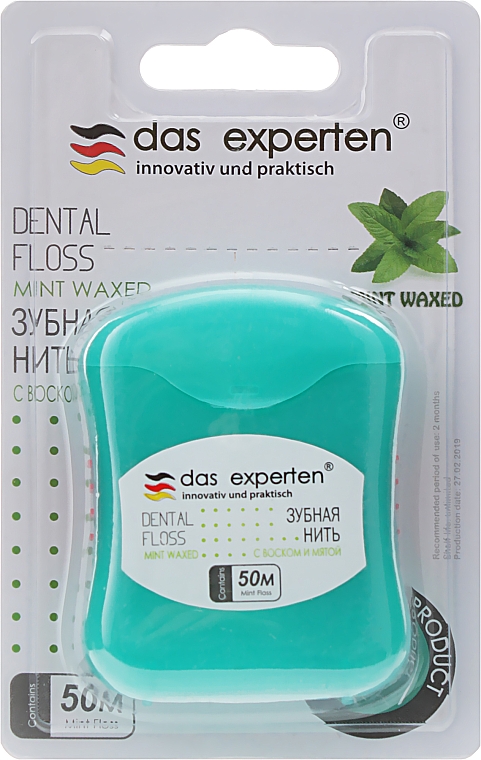 Дас CARE PRODUCTS Das experten dental floss mint 50m