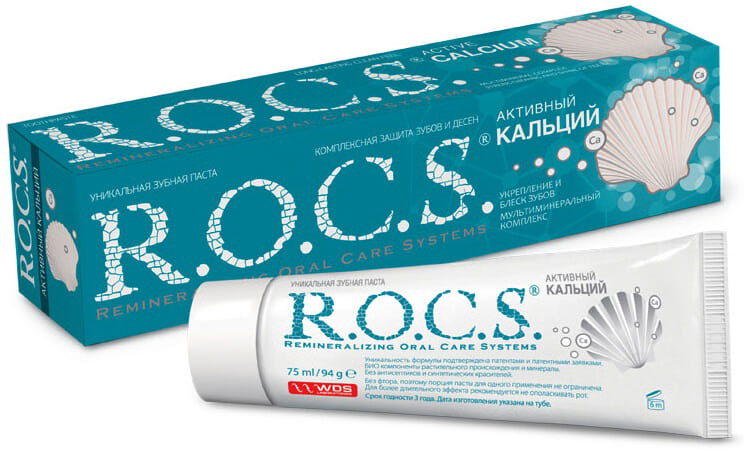 Рокс CARE PRODUCTS Roks toothpaste active calcium 75ml/94g