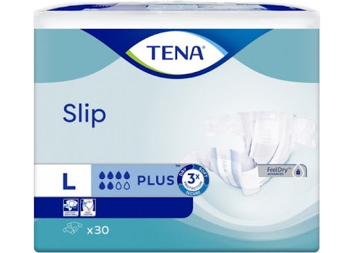 Тена СРЕДСТВА ПО УХОДУ Тена Slip plus лардж (90-145) 6 капель, 30шт