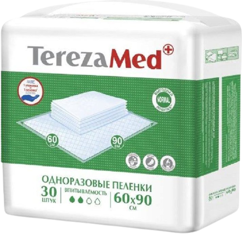 Терезамед CARE PRODUCTS Terezamed Normal disposable diapers 2 drops 60x90 30pcs