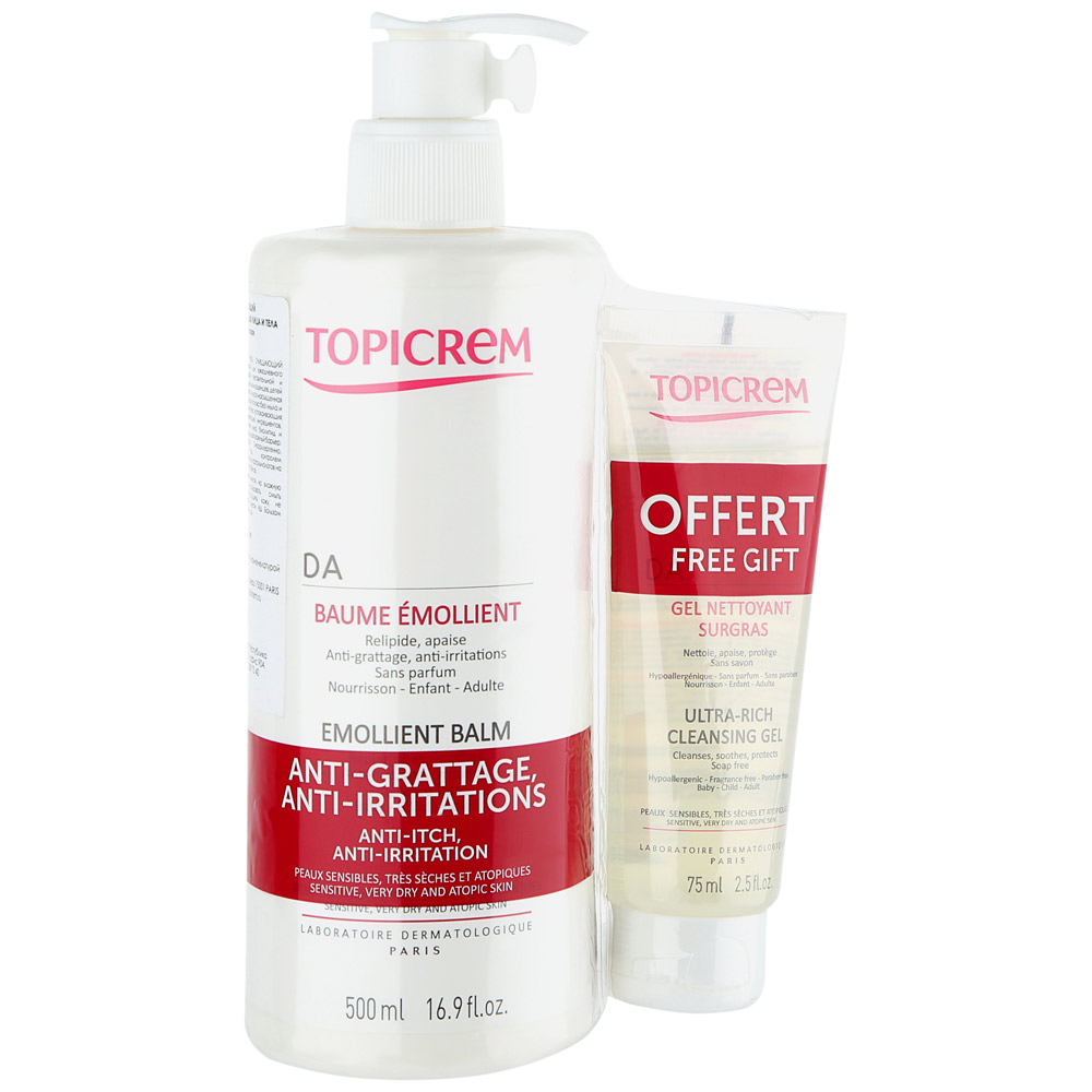 Топикрем CARE PRODUCTS Topicrem restoring AD balm for lipid layer 500ml+75ml