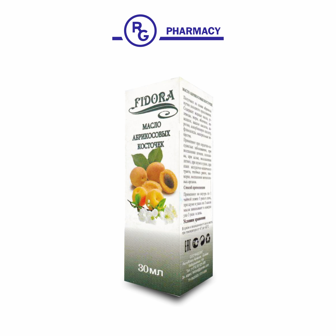 Абрикосовое MEDICINES Apricot oil 30ml Fidora