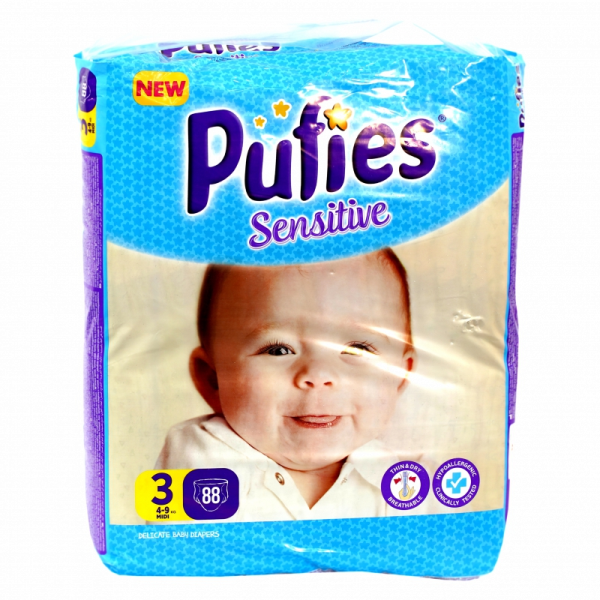 Пуфис FOR KIDS Пуфис подгузники миди #3 Sensitive (4-9кг) N88