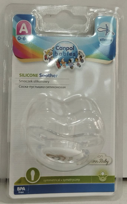 Канпол FOR KIDS Canpol soother silicone symmetrical. 0-6m Newborn baby 4236