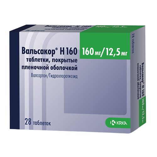 Вальсакор MEDICINES Valsacor H160 tablets 160mg+12,5mg x 28