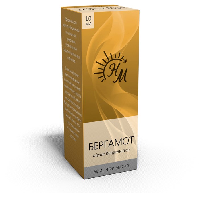 Бергамота MEDICINES Bergamot essential oil 10ml Натуральные Масла