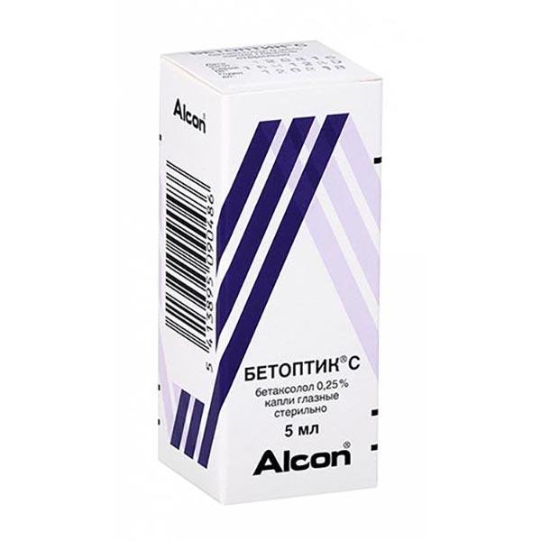 Бетоптик MEDICINES Betoptic S eye drops 0,25% 5ml