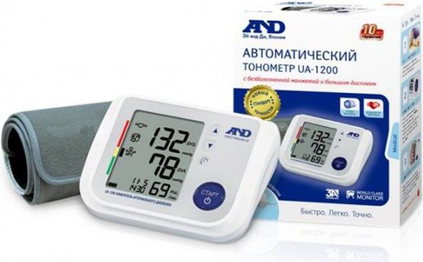 Тонометр MEDICAL SUPPLIES Tonometer electronic automatic shoulder A&D UA 1200 + adapter