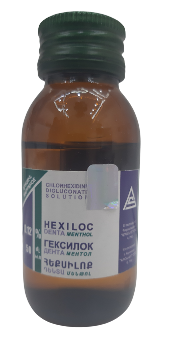 Гексилок MEDICINES Hexiloc denta menthol 0,12% 50ml