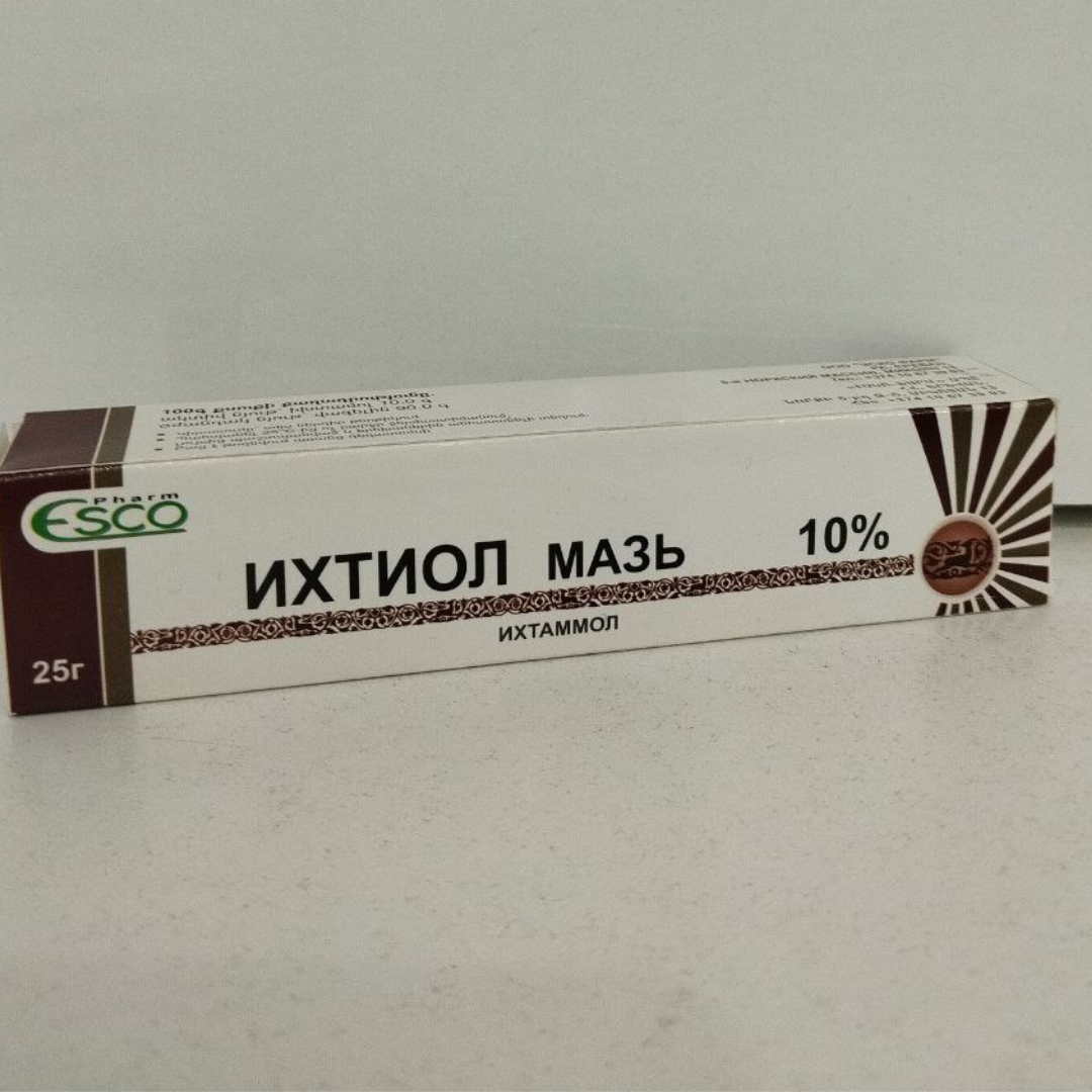 Ихтиоловая ЛЕКАРСТВЕННЫЕ СРЕДСТВА Ихтиоловая мазь 10% 25г Эско-Фарм