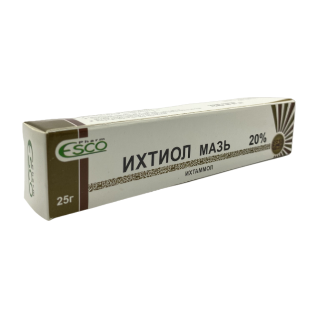 Ихтиоловая MEDICINES Ichthiol ointment 20% 25g Esco-Pharm