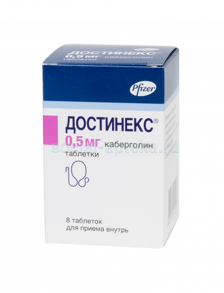 Достинекс MEDICINES Dostinex tablets 0,5mg x 8