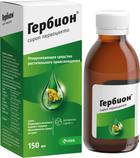 Гербион MEDICINES Herbion syrup with primrose and thyme extract 150ml