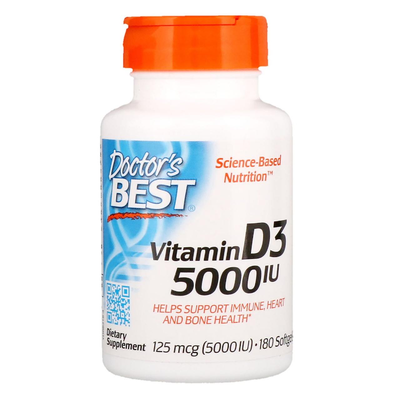 Витамин MEDICINES Vitamin D3 5000IU capsules x 180 Doctors Best