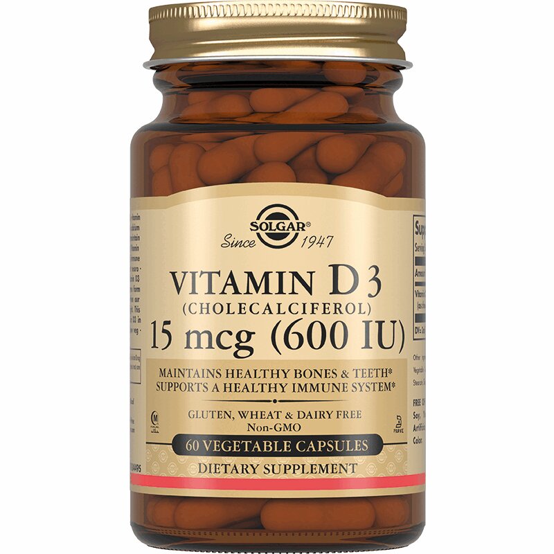 Витамин MEDICINES Vitamin D3 capsules 600IU x 60 Solgar