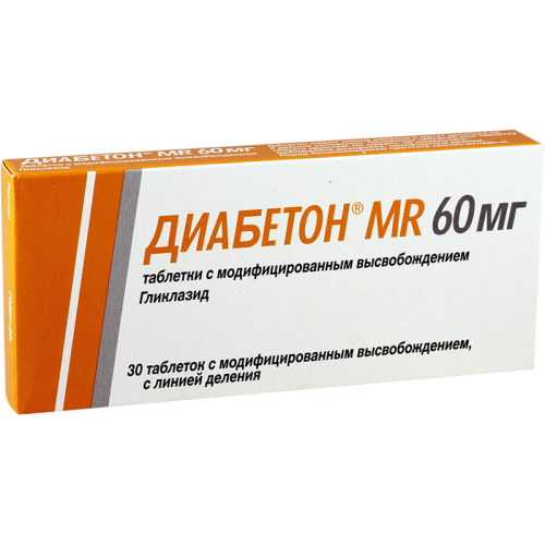 Диабетон MEDICINES Diabeton MR 60mg tablets x 30