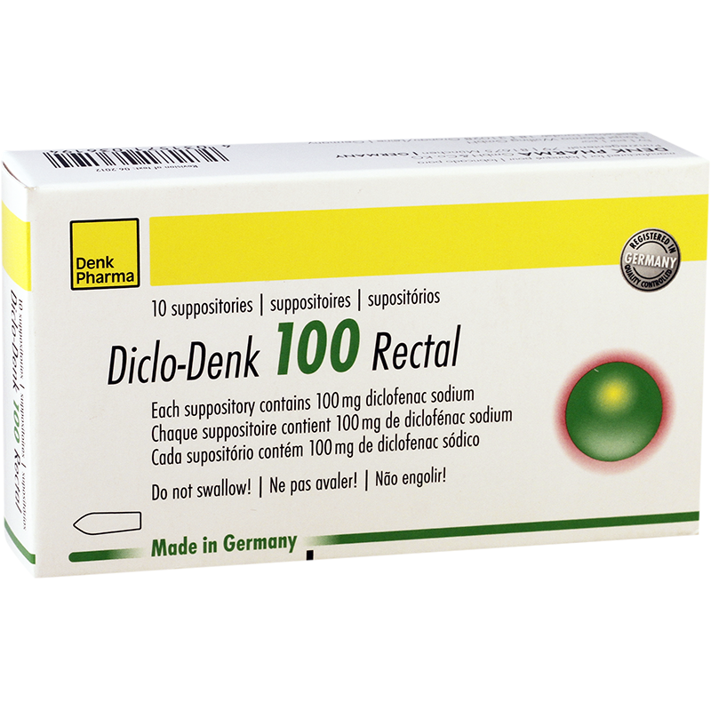 Дикло MEDICINES Diclo-Denk suppositories 100mg x 10