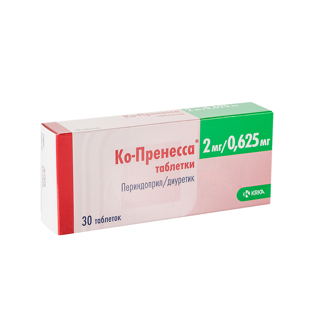 Ко ЛЕКАРСТВЕННЫЕ СРЕДСТВА Ко-Пренесса таблетки 2мг/0,625мг x 30