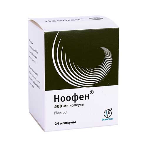 Ноофен(Фенибут) MEDICINES Noofen capsules 500mg x 24