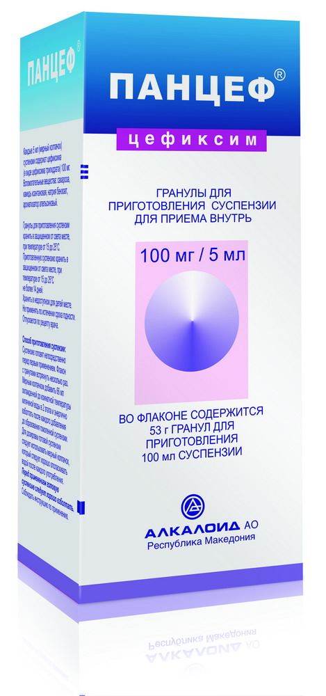 Панцеф ЛЕКАРСТВЕННЫЕ СРЕДСТВА Панцеф суспензия 100мг/5мл; 100мл