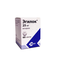 ЛЕКАРСТВЕННЫЕ СРЕДСТВА Эгилок Эгилок таб 25мг N60