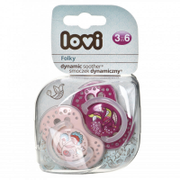 ПРОДУКТЫ ДЛЯ ДЕТЕЙ Лови Лови Динамичная сил. пустышка 3-6 м 2шт Folky/girl