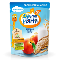 ПРОДУКТЫ ДЛЯ ДЕТЕЙ Фруто Фруто Няня каша молочная овсяная с персиком 200гр.