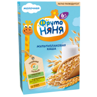 ПРОДУКТЫ ДЛЯ ДЕТЕЙ Фруто Фруто Няня каша молочная мультизлаковая с 6+ мес. 200гр.