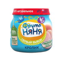 ПРОДУКТЫ ДЛЯ ДЕТЕЙ Фруто Фруто Няня пюре гипоалергенное кролик 80гр.
